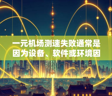 一元机场测速失败通常是因为设备、软件或环境因素的问题。以下是一些可能的原因和解决方法