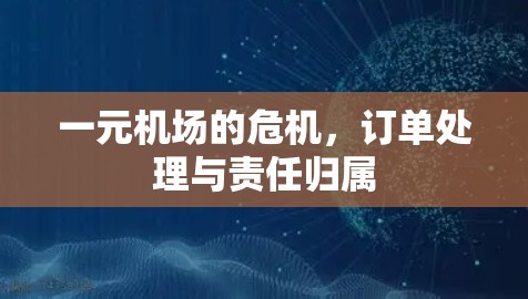 一元机场的危机,订单处理与责任归属 一元机场的危机,订单处理与责任归属